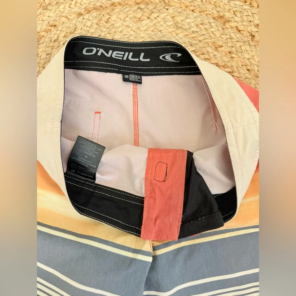 🌾 O'Neill Red and Orange‎ Board Shorts Retro Swimwear